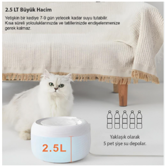 Doggie & Cattie Arıtmalı Kedi ve Köpek Otomatik Su Pınarı 2,5 lt (mint yeşili) Doggie & Cattie Arıtmalı Kedi ve Köpek Otomatik Su Pınarı 2,5 lt (mint yeşili)
