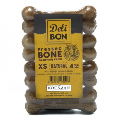 Delibon Vakumlu Dana Derisi Preslenmiş Kemik 4'lü (XS) 7cm-Natural
