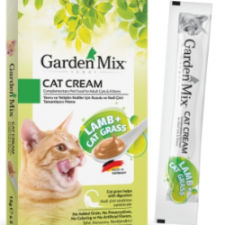 Garden Mix Cat Cream Kuzulu - Kedi Çimi Kedi Sıvı Ödül Maması 15gr x 5