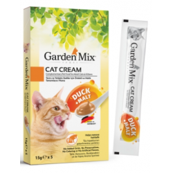 Garden Mix Cat Cream Ördekli - Maltlı Kedi Sıvı Ödül Maması 15gr x 5