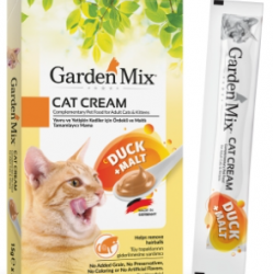 Garden Mix Cat Cream Ördekli - Maltlı Kedi Sıvı Ödül Maması 15gr x 5