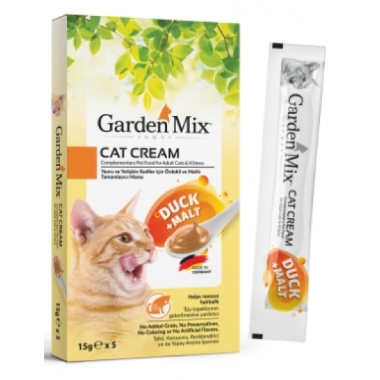 Garden Mix Cat Cream Ördekli - Maltlı Kedi Sıvı Ödül Maması 15gr x 5 Garden Mix Cat Cream Ördekli - Maltlı Kedi Sıvı Ödül Maması 15gr x 5