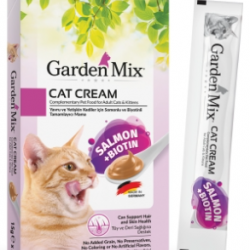 Garden Mix Cat Cream Somonlu - Biyotinli Kedi Sıvı Ödül Maması 15gr x 5