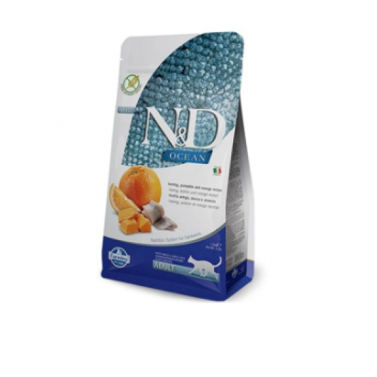 N&D Ocean Tahılsız Balkabaklı Ringa Balıklı ve Portakallı Yetişkin Kedi Maması 1,5 Kg N&D Ocean Tahılsız Balkabaklı Ringa Balıklı ve Portakallı Yetişkin Kedi Maması 1,5 Kg