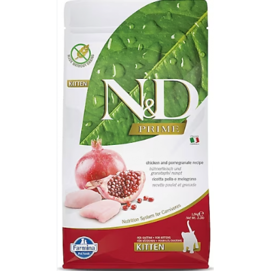 N&D Prime Tahılsız Tavuklu ve Narlı Yavru Kedi Maması 1.5kg N&D Prime Tahılsız Tavuklu ve Narlı Yavru Kedi Maması 1.5kg