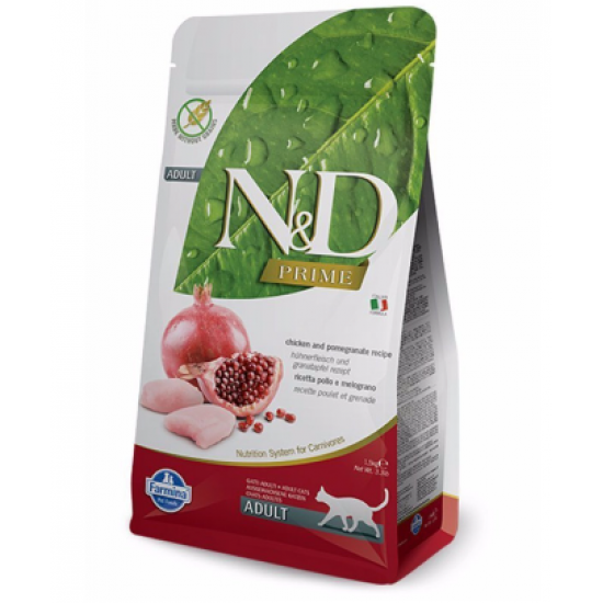 N&D Prime Tahılsız Tavuk ve Narlı Yetişkin Kedi Maması 1.5kg N&D Prime Tahılsız Tavuk ve Narlı Yetişkin Kedi Maması 1.5kg