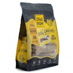 Delibon Dana Derisi Blok Torba Preslenmiş Kemik (M) 15cm 12'li - Natural