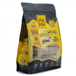 Delibon Dana Derisi Blok Torba Preslenmiş Kemik (M) 15cm 12'li - Natural