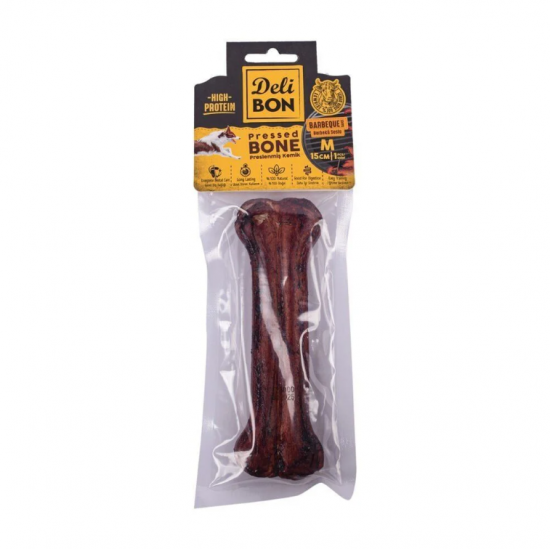 Delibon Dana Derisi Preslenmiş Barbekü Soslu Kemik (M) 15cm Delibon Dana Derisi Preslenmiş Barbekü Soslu Kemik (M) 15cm