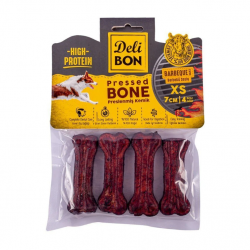Delibon Dana Derisi Preslenmiş Barbekü Soslu Kemik (XS) 7cm 4'lü
