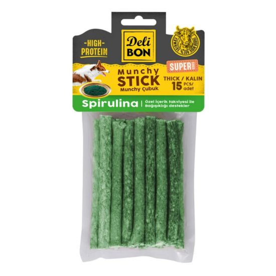 Delibon Süper Munchy Çubuk Kalın Spirulina 15'li Delibon Süper Munchy Çubuk Kalın Spirulina 15'li
