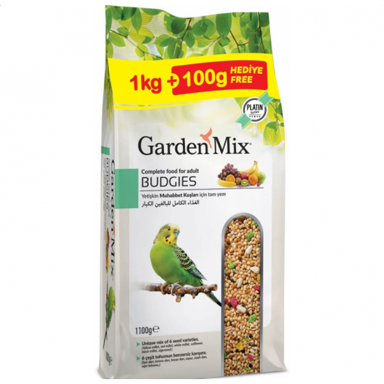 Gardenmix Platin Meyveli Muhabbet Kuş Yemi 1.1kg Gardenmix Platin Meyveli Muhabbet Kuş Yemi 1.1kg