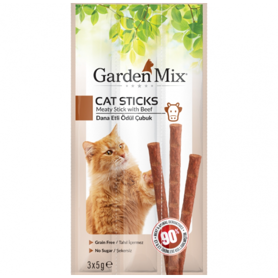 Garden Mix Dana Etli Kedi Stick Ödül 3x5gr Garden Mix Dana Etli Kedi Stick Ödül 3x5gr