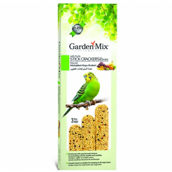 Garden Mix Platin Meyveli Kuş Krakeri 3'lü Garden Mix Platin Meyveli Kuş Krakeri 3'lü