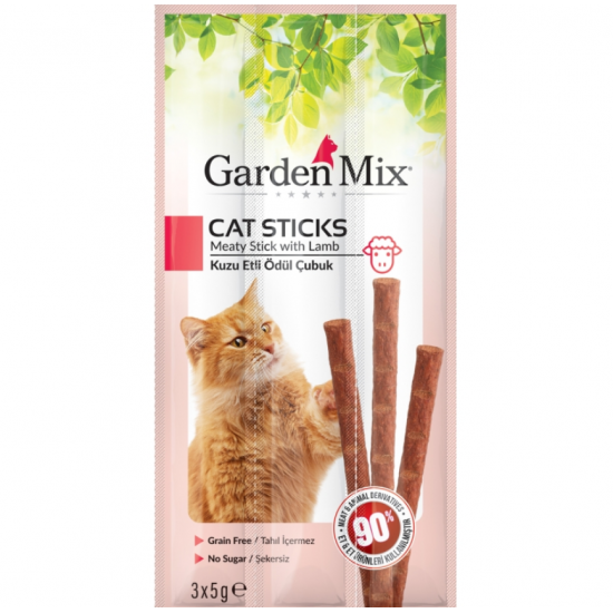 Garden Mix Kuzu Etli Kedi Stick Ödül 3x5gr Garden Mix Kuzu Etli Kedi Stick Ödül 3x5gr