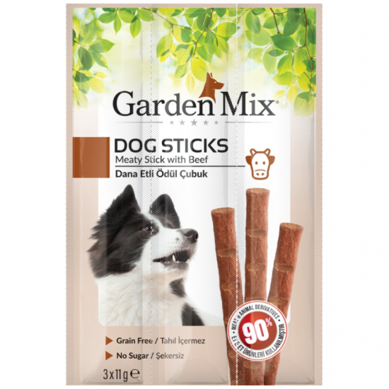 Garden Mix Dana Etli Köpek Stick Ödül 3x11gr Garden Mix Dana Etli Köpek Stick Ödül 3x11gr