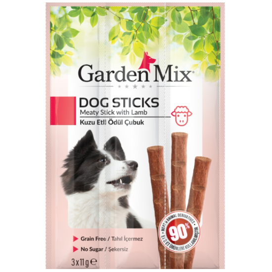 Garden Mix Kuzu Etli Köpek Stick Ödül 3x11gr Garden Mix Kuzu Etli Köpek Stick Ödül 3x11gr