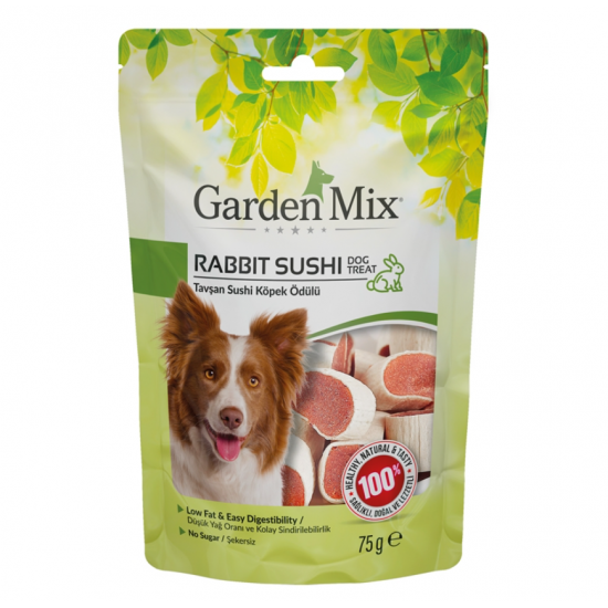 Garden Mix Tavşan Sushı Köpek Ödülü 75gr Garden Mix Tavşan Sushı Köpek Ödülü 75gr