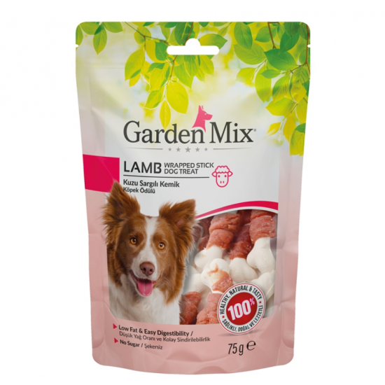 Garden Kuzu Sargılı Kemik Köpek Ödülü 75gr Garden Kuzu Sargılı Kemik Köpek Ödülü 75gr