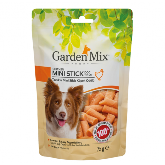 Garden Mix Tavuk Mini Stick Köpek Ödülü 75gr Garden Mix Tavuk Mini Stick Köpek Ödülü 75gr