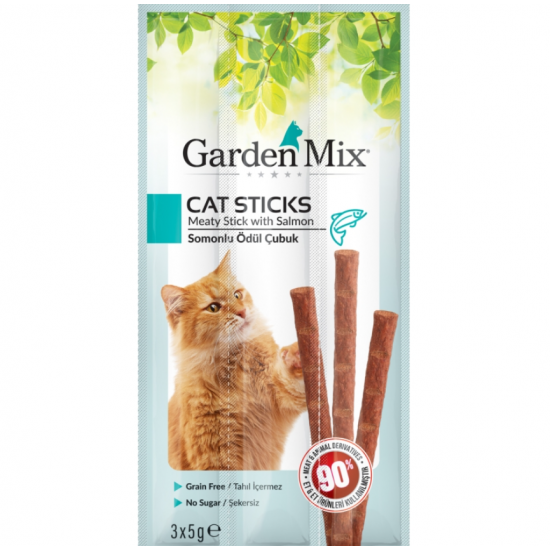 Garden Mix Somonlu Kedi Stick Ödül 3x5gr Garden Mix Somonlu Kedi Stick Ödül 3x5gr