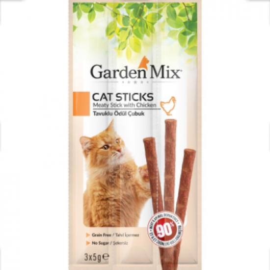 Garden Mix Tavuklu Kedi Stick Ödül 3x5gr Garden Mix Tavuklu Kedi Stick Ödül 3x5gr