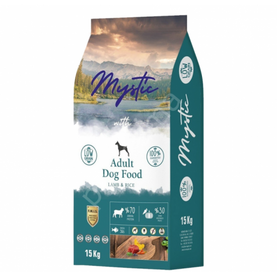 Mystic Az Tahıllı Yetişkin Köpek Maması Kuzu 15kg Mystic Az Tahıllı Yetişkin Köpek Maması Kuzu 15kg